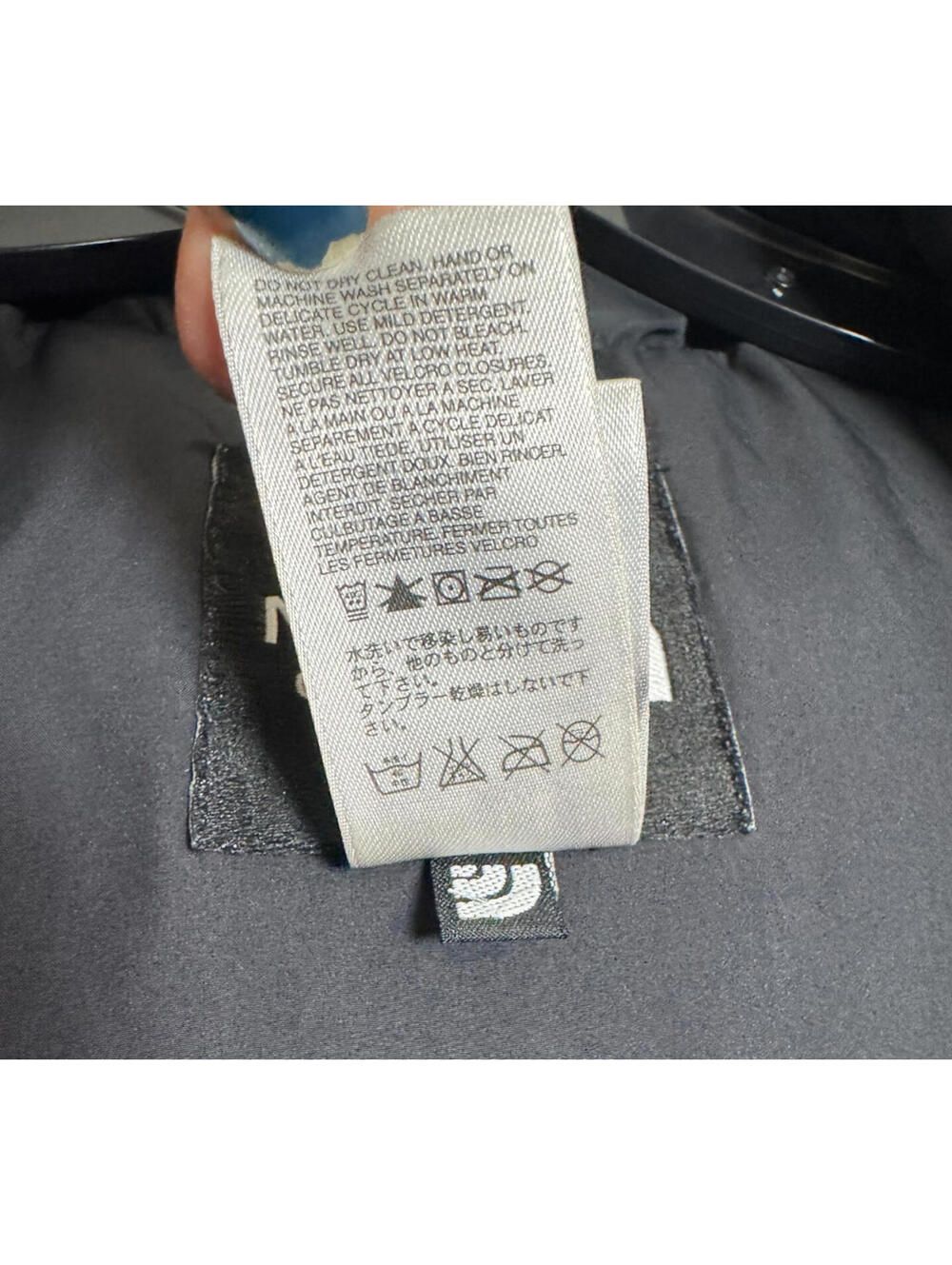 1996 Vintage The North Face Nuptse 700 Down Puffer Vest Mens XL Packable Black - Picture 5 of 5
